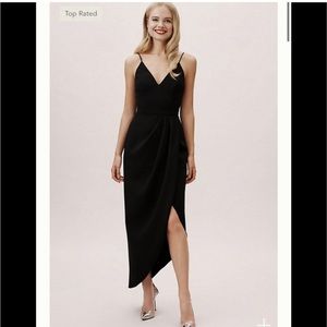 BHLDN LYRA DRAPE SLIT MIDI BLACK 00